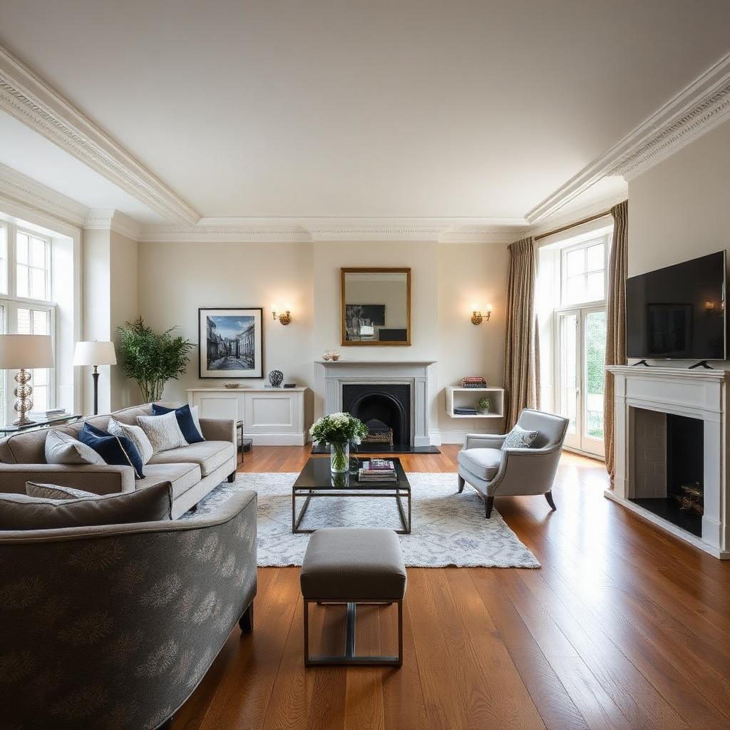 Period property living room